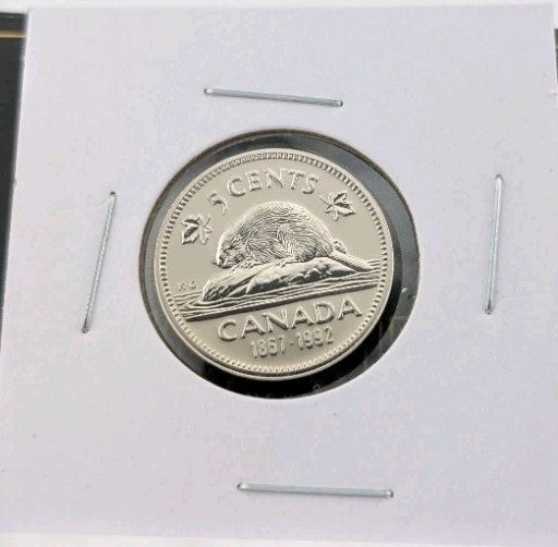Canada 1867 - 1992 Specimen Five Cent Piece0