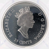 Coin Only 1999 25c July A Nation of People Millennium Proof Sterling Silver Coin1