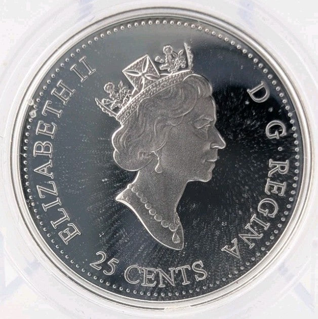 Coin Only 1999 25c July A Nation of People Millennium Proof Sterling Silver Coin1