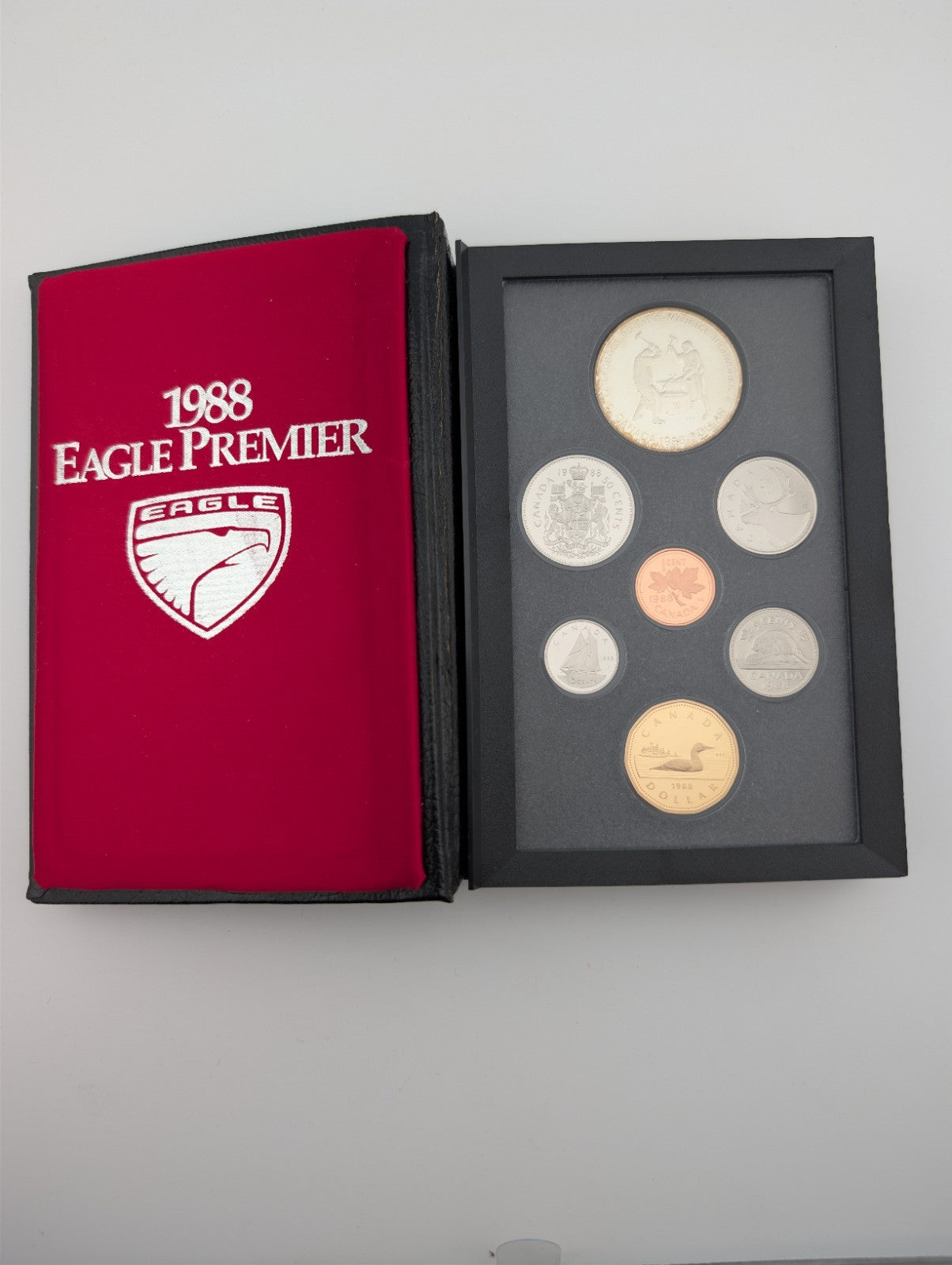 1988 Royal Canadian Mint (RCM) Double Dollar Proof Set - Silver Dollar 0.5 Fine0