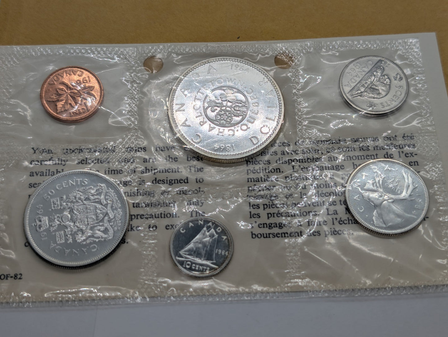 1964 Canada PL Set - 0.8 Silver coins - original enveloppe0