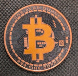 Bitcoin Black Colored 1 Ounce Copper Coin round rare0