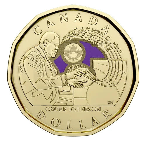 Canada 2022 Oscar Peterson 1 Dollar Non & Coloured Canadian Loonie mint rolls1