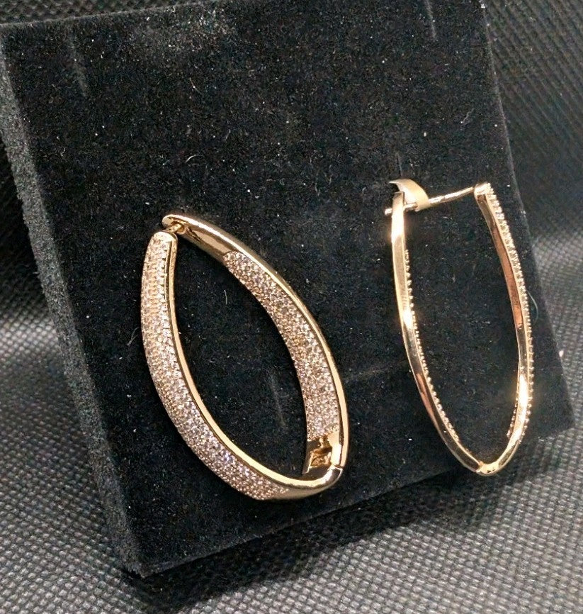 18K Gold Plated Hoop Earrings for Men Women, Earrings1