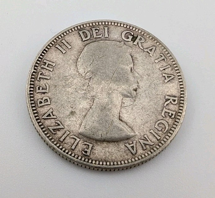 Canada 1953 25 Cents 25c Canadian Caribou Quarter Coin - 80% Silver - ASW .150oz1