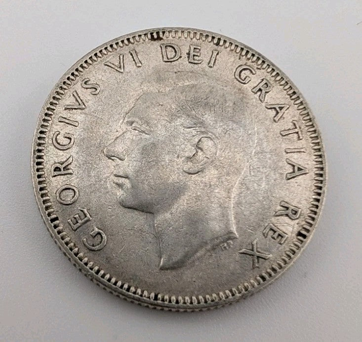 Canada 1949 25 Cents 25c Canadian Caribou Quarter Coin - 80% Silver - ASW .150oz1