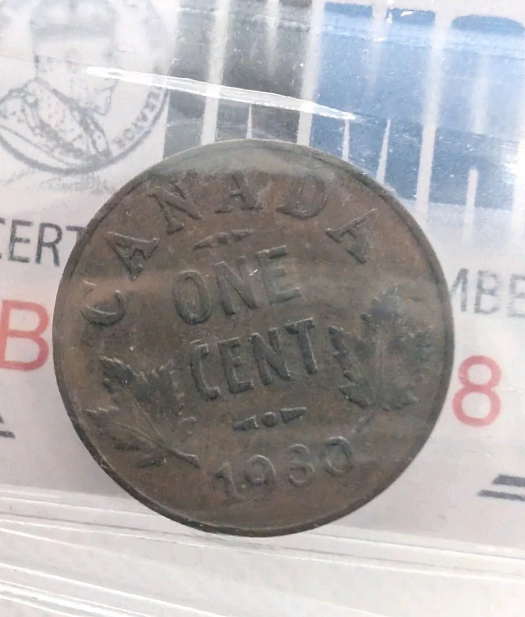 1930 CANADA 1 ONE CENT CoinMart Certified F-15 - NumisFind