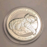 1 Oz 9999 Silver 2012 Australian Koala Perth Mint Bullion Coin in Capsule0