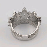 Sterling Silver Crown Shaped Cubic Zircon CZ  Ring Size 71