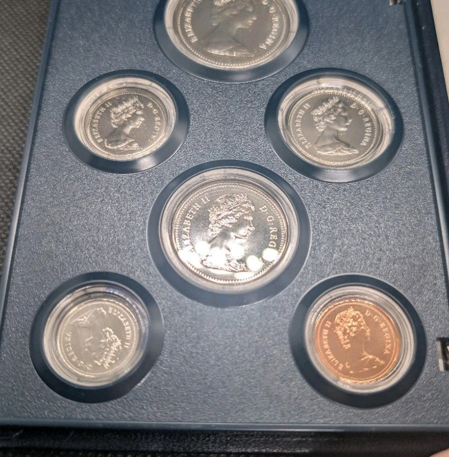 1985 Canada - Official Specimen Set (6) w/ Voyageur $1 Dollar - RCM Packaging5