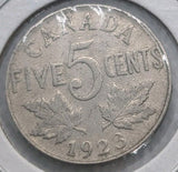 Canada Nickel 5 Cents 1923 - Circulated - Shipping Low Cost0