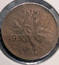 1953 Canada Small Cent Canadian 1 penny coin - NumisFind