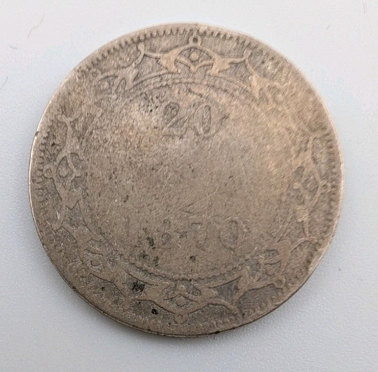 1870 Newfoundland Silver 20 Cents0