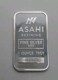 1 Ounce Troy Silver Bar Asahi Pure Silver Bar Serialized - NumisFind