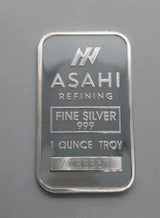 1 Ounce Troy Silver Bar Asahi Pure Silver Bar Serialized - NumisFind