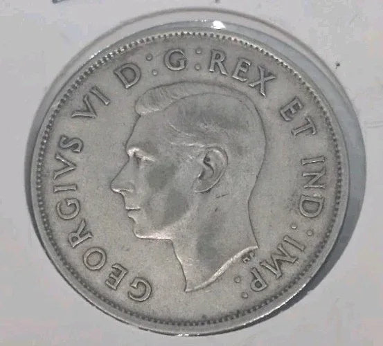 Canada 1938 50c Fifty Cent Silver Coin King George VI .800 Silver coin - NumisFind
