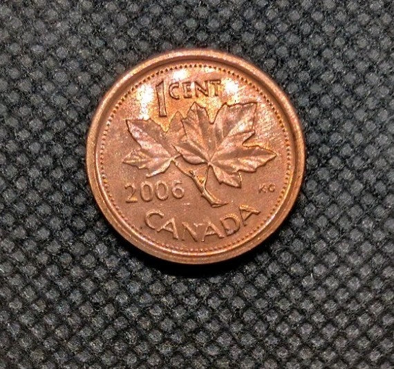AU/Unc 2006 No Logo Non Magnetic Canada Penny Small 1 Cent Beautiful0