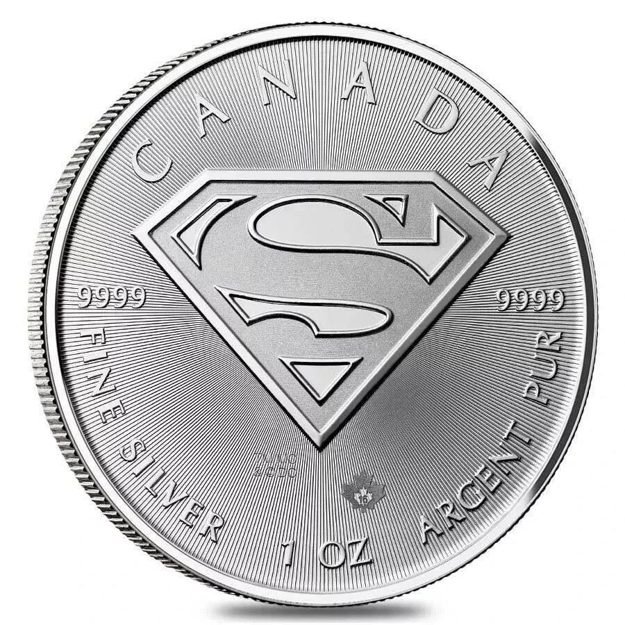 1 Oz 9999 Fine Silver 2016 Canada Superman Elizabeth II Bullion Coin - NumisFind