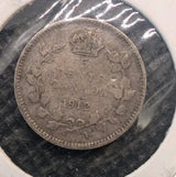 1912 Canada  Silver 5 Cents Silver Coin0