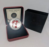 2004 CANADA $5 Winter Colored Silver Maple Leaf 1oz 99.99% Silver - NumisFind