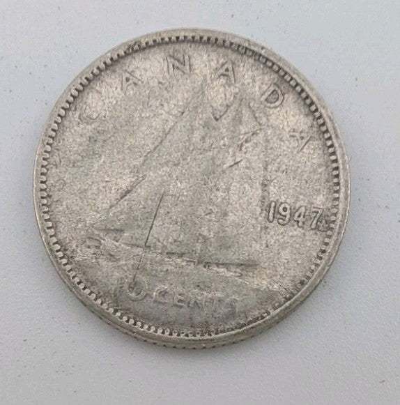 1947ML Canada 10c Silver coin Dime - 2g of pure silver0