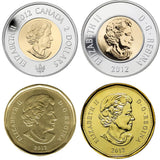First Year New Security - Complete Set UNC Canada 2012 $1 $2 - Lucky Loon - HMS1