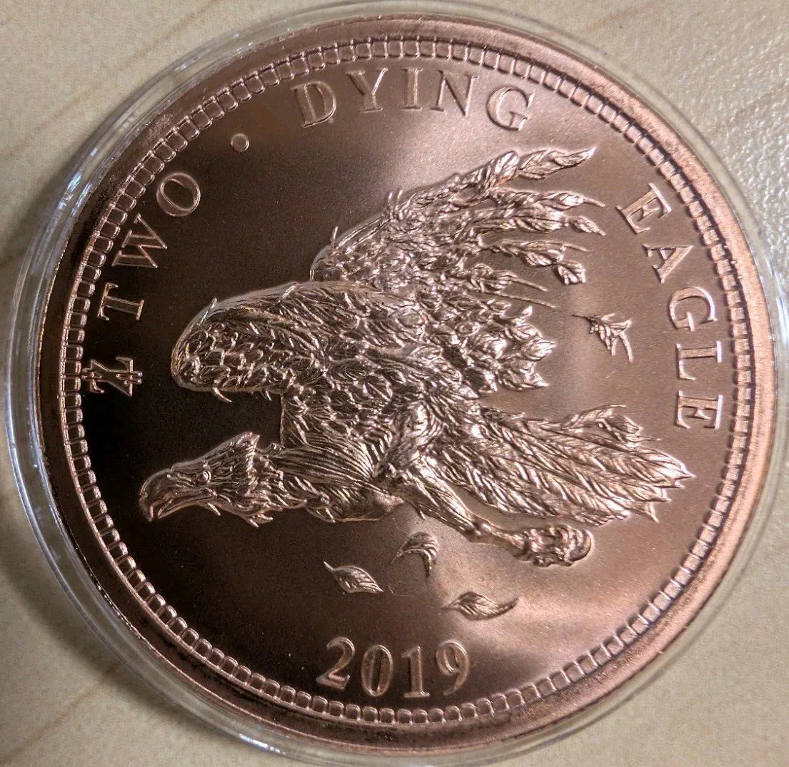 2019 Copper ZOMBUCKS, $ Two, Dying Eagle - 1 oz .999 COPPER - NumisFind