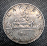 1957 Canada Silver $1 Dollar 0.8 Silver Coin - NumisFind