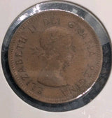 1953 Canada Small Cent Canadian 1 penny coin1