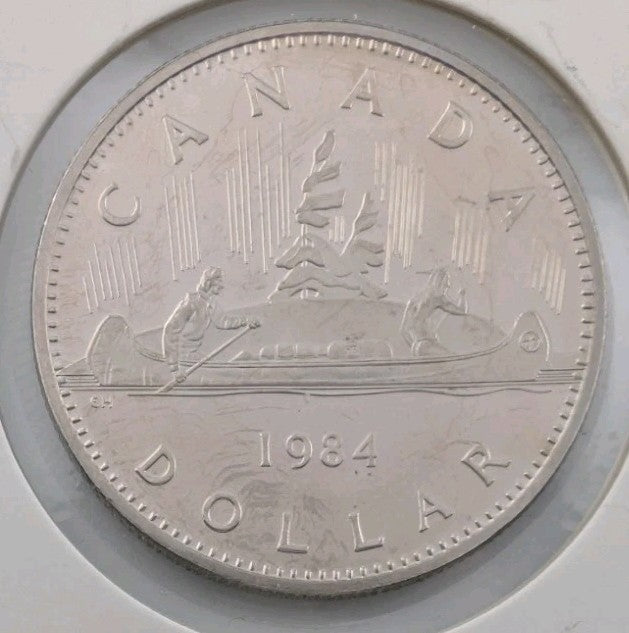 Canada 1984 Proof Voyageur Nickel Dollar - Perfect Condition0