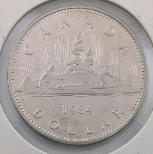 Canada 1984 Proof Voyageur Nickel Dollar - Perfect Condition0