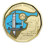 2022 Canada $1 Birth Alexander Graham Bell 175th Anniv Coloured Loonie Roll1