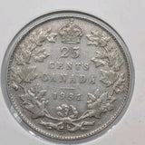 1931 Canadian Quarter - Canada 25 Cent Silver Coin - Circulated - NumisFind