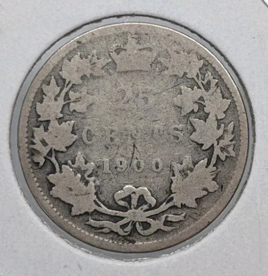 1900 Canada Silver Quarter 25 Cents - Queen Victoria - NumisFind