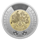 2023 Canada Toonie PAIR - National Indigenous Peoples Day $2 coloured & plain2