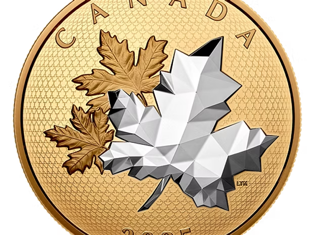 2025 Canada 50$ MAPLE LEAVES IN MOTION-5 Oz 99.99% pure Silver Coin-Mintage 20001