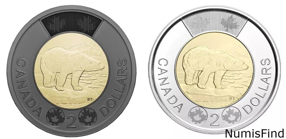 Canada 2022 $2 Black Ring and Regular Ring Toonie Set BU - NumisFind