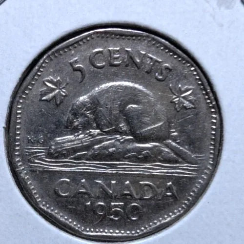 1950 Canada 5 Cent George VI Canadian Nickel Coin Five Cents - NumisFind