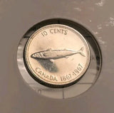 Canada 1967 Commemorative 100 Years Of Birth Of Canada Rare 10 Cent Silver coin. - NumisFind