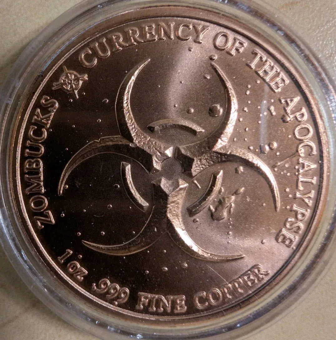 2019 Copper ZOMBUCKS, $ Two, Dying Eagle - 1 oz .999 COPPER - NumisFind