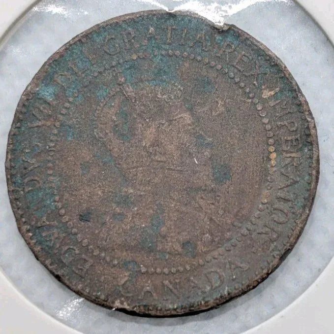 CANADA - 1910 Large Canadian 1 Cent Penny - G-4 - Bunch Of Verdigris - NumisFind
