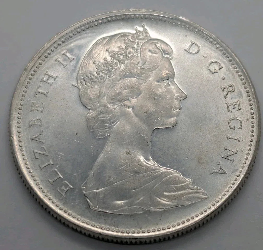 1966 80% Silver Canadian Canada Silver Dollar AU - NumisFind