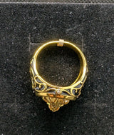 Designer Handmade Textured Lion Gold Plated Ring For Anniversary Gift2
