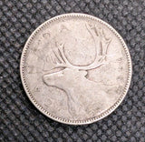 1948 Canada 25 Cents Quarter – 80% Silver – Semi-Key Date Coin0