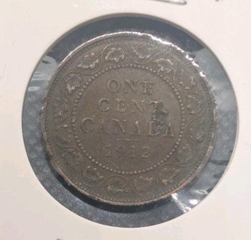 CANADA - 1912 Large Canadian 1 Cent Penny - F-120