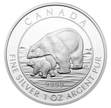 2015 Fine Silver 1oz Proof $5 Polar Bear And Cub - NumisFind