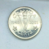 Canada 2005 (1945-) 5-Cent Victory VE-Day 60th Anniversary Nickel P Coin - AU1