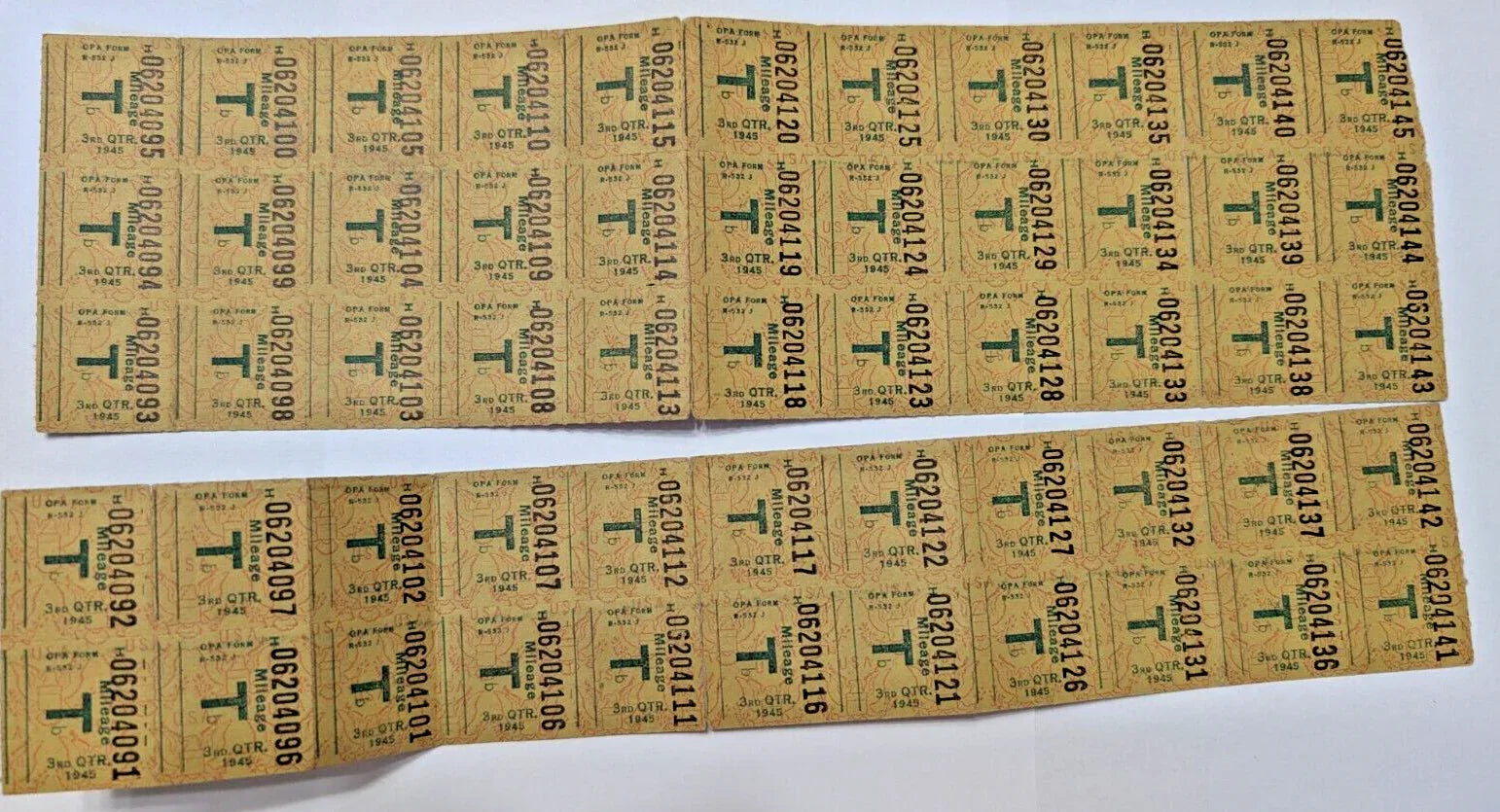 BIG LOT Of 172 x Tb Mileage Stamps + 2 x WW2 Basic Mileage Ration Card A USA. - NumisFind