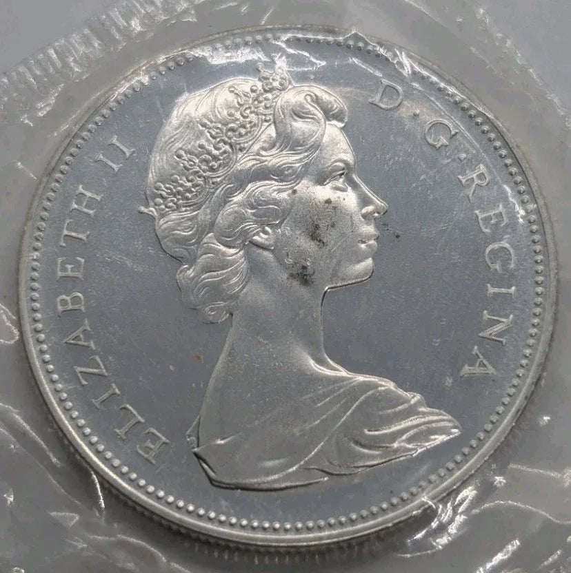 1966 80% Silver Canadian Canada Silver Dollar BU From PL Set Sealed - NumisFind