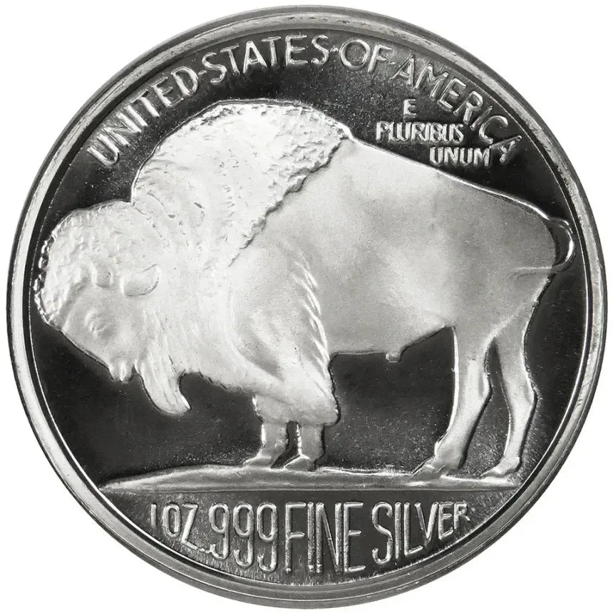 1 oz Buffalo Silver Round .999 fine Silver Bullion 1 Troy Ounce - NumisFind